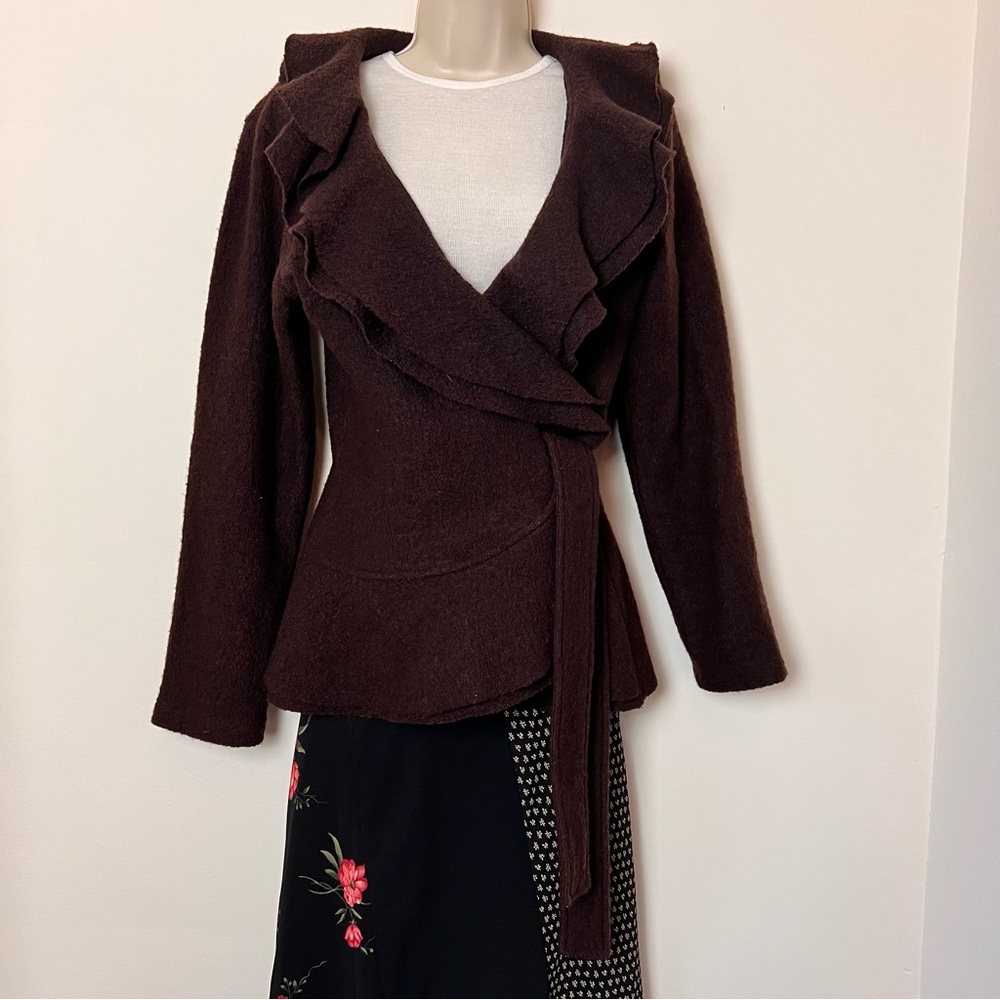 Marisa Christina Brown Women's Sweater Cardigan - Picture 2 of 6